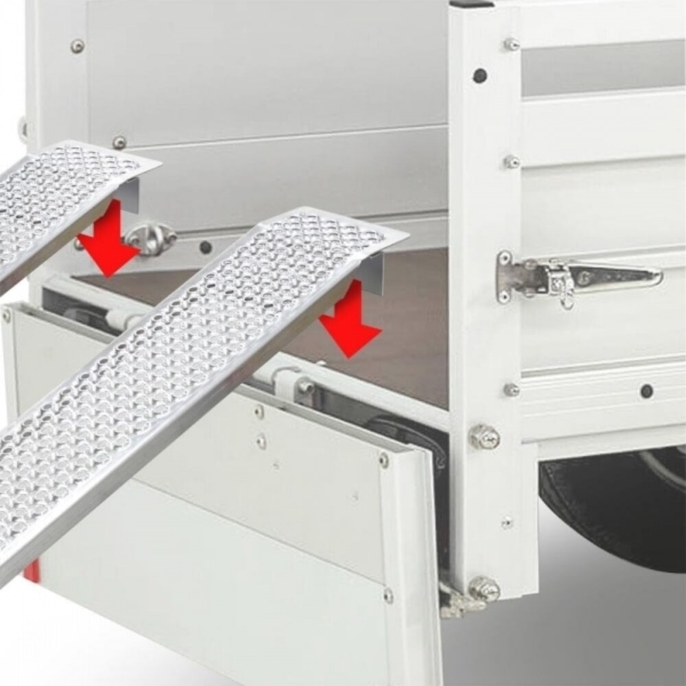 Imagem do produto n.º 4: Rampa "roll-on/roll-off” de alumínio, conjunto de duas unid. cap. carga 400 kg/par, CxL 2000 x 2000 mm