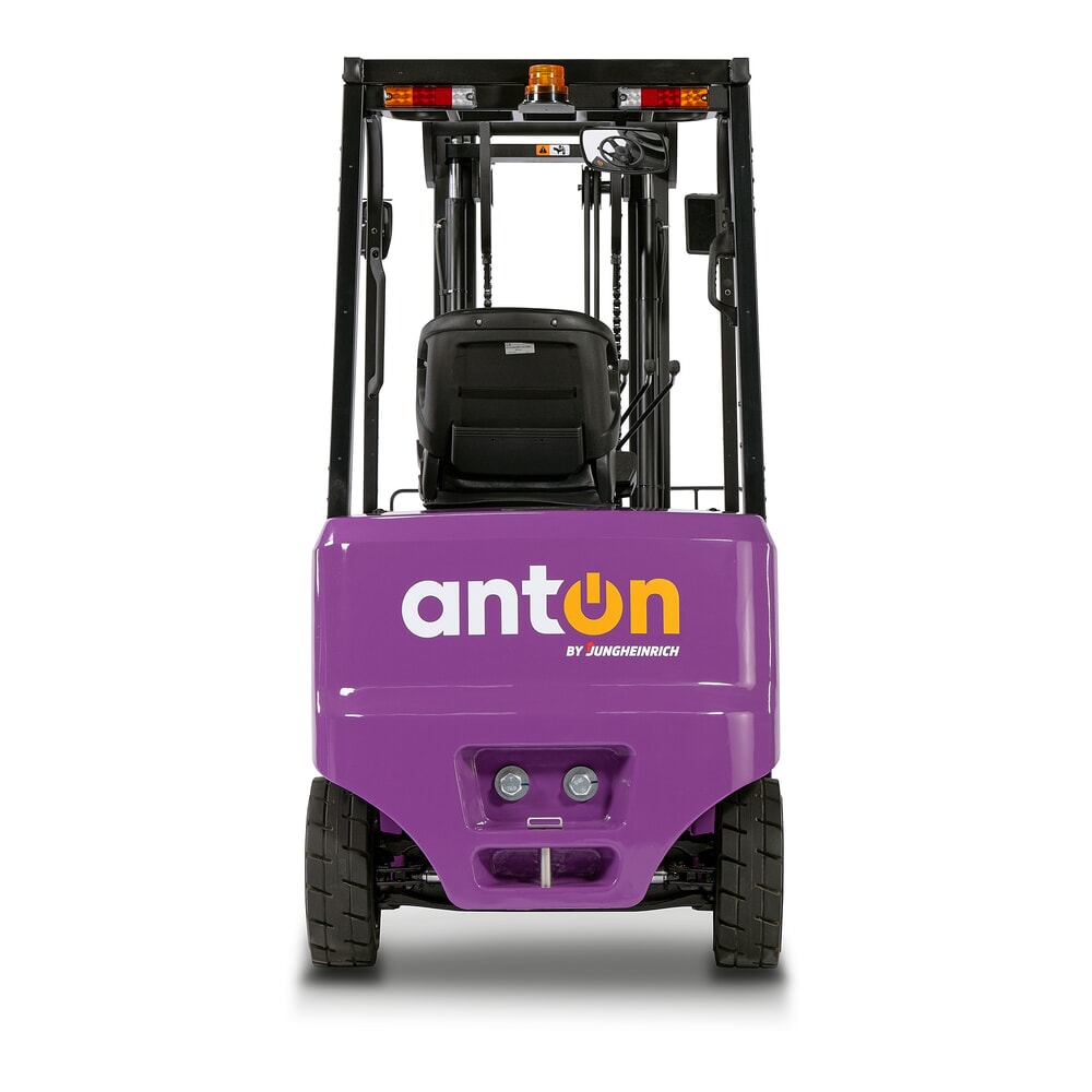 Imagem do produto n.º 7: AntOn by Jungheinrich empilhador elétrico CBH 2.0 com mastro de elevação telescópico duplo, altura de elevação de 3300 mm, capacidade de carga de 2000 kg, com carregador incorporado