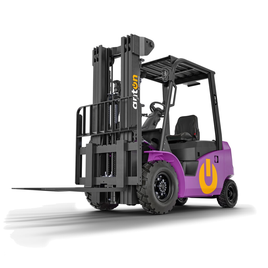 AntOn by Jungheinrich empilhador elétrico CBH 3.5 com mastro de elevação telescópico duplo, altura de elevação de 3300 mm, capacidade de carga de 3500 kg, inclusive carregador externo 80 V, 60 A, CEE, 5-pin Imagem do produto n.º 1: AntOn by Jungheinrich empilhador elétrico CBH 3.5 com mastro de elevação telescópico duplo, altura de elevação de 3300 mm, capacidade de carga de 3500 kg, inclusive carregador externo 80 V, 60 A, CEE, 5-pin