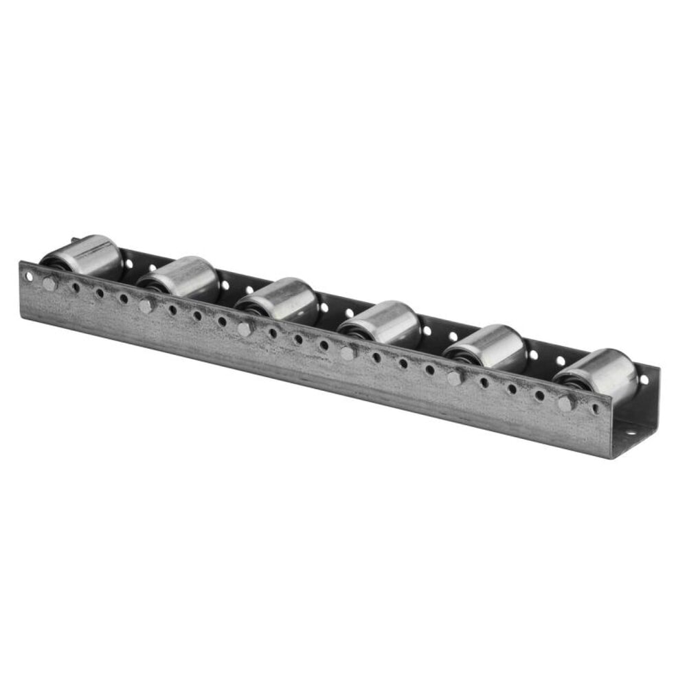 Imagem do produto: BS ROLLEN carril de rolo para paletes em chapa de aço galvanizado, capacidade de carga de 150 kg por rolo, divisão 130 mm