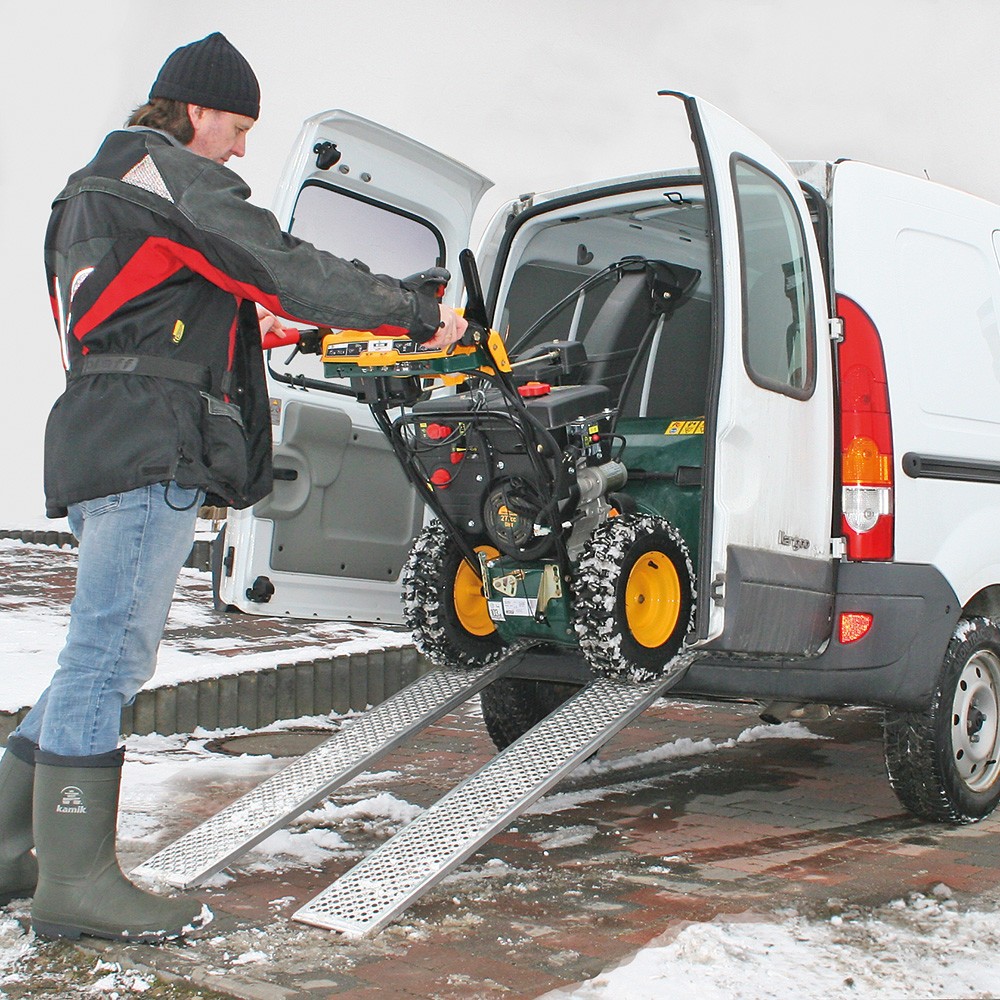 Imagem do produto n.º 5: Rampa "roll-on/roll-off” de alumínio, conjunto de duas unid. cap. carga 400 kg/par, CxL 2000 x 2000 mm