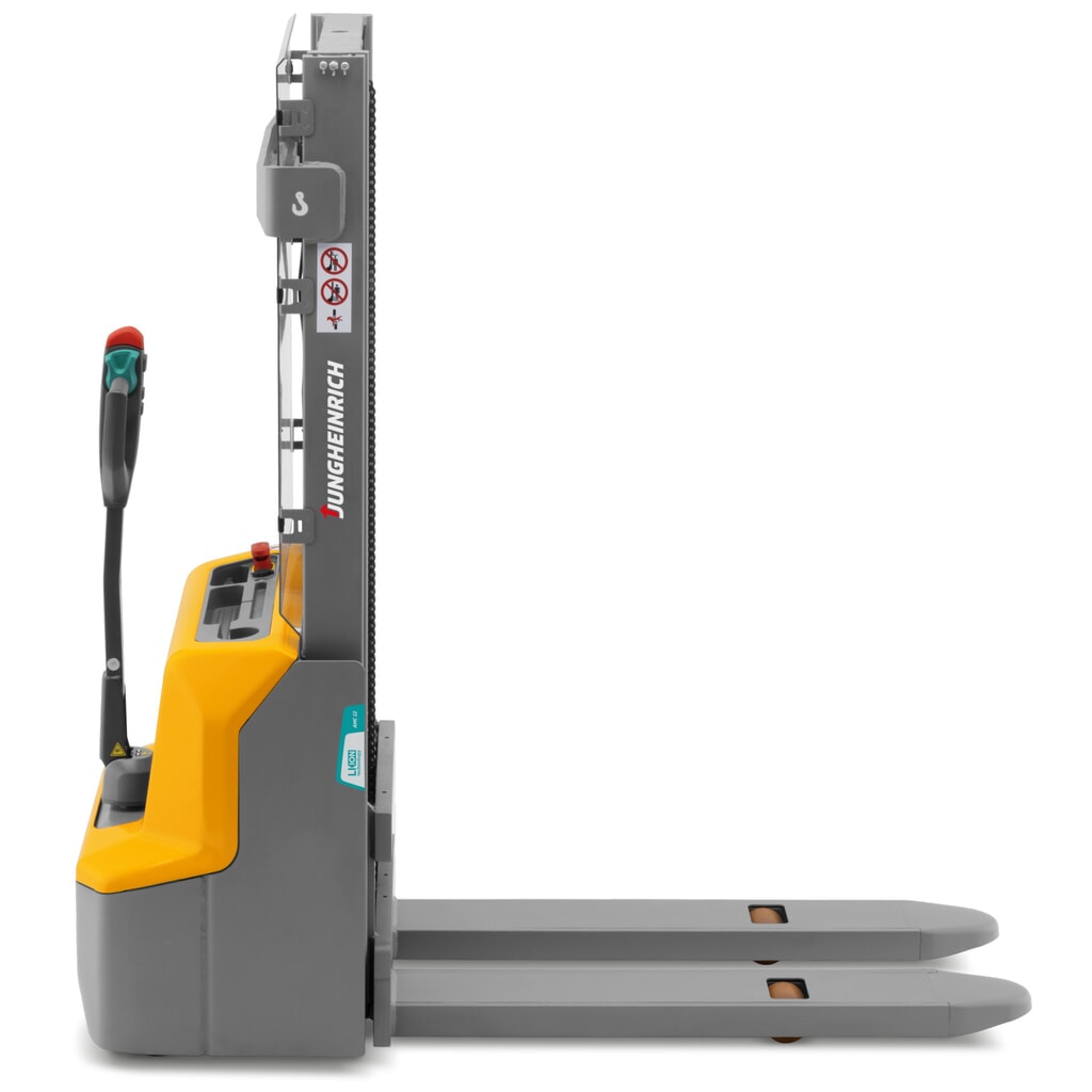 Imagem do produto n.º 6: Stacker Jungheinrich de plataforma de alta elevação de iões de lítio AMC 12, capacidade de carga de 1200 kg, mastro de elevação telescópico duplo, altura de elevação de 2600 mm