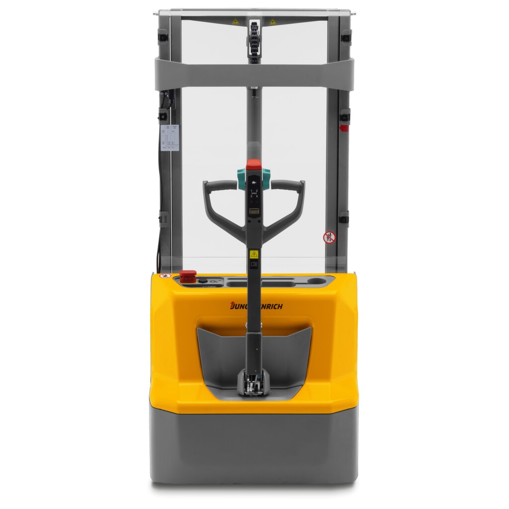 Stacker Jungheinrich de plataforma de alta elevação de iões de lítio AMC 12, capacidade de carga de 1200 kg, mastro de elevação telescópico duplo, altura de elevação de 2600 mm Imagem do produto n.º 4: Stacker Jungheinrich de plataforma de alta elevação de iões de lítio AMC 12, capacidade de carga de 1200 kg, mastro de elevação telescópico duplo, altura de elevação de 2600 mm