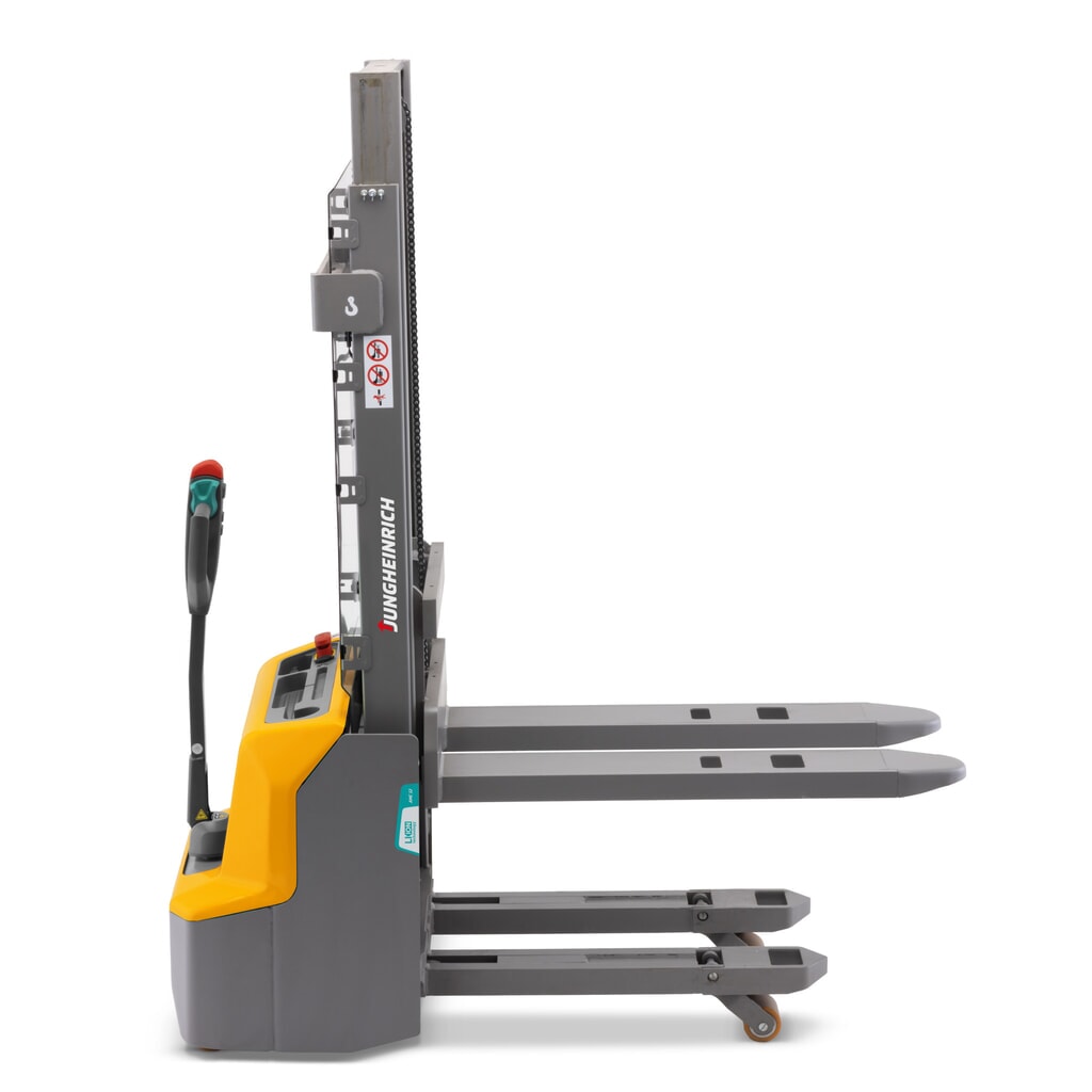 Stacker Jungheinrich de plataforma de alta elevação de iões de lítio AMC 12z, capacidade de carga de 1200 kg, mastro de elevação telescópico duplo, altura de elevação de 2900 mm Imagem do produto n.º 6: Stacker Jungheinrich de plataforma de alta elevação de iões de lítio AMC 12z, capacidade de carga de 1200 kg, mastro de elevação telescópico duplo, altura de elevação de 2900 mm