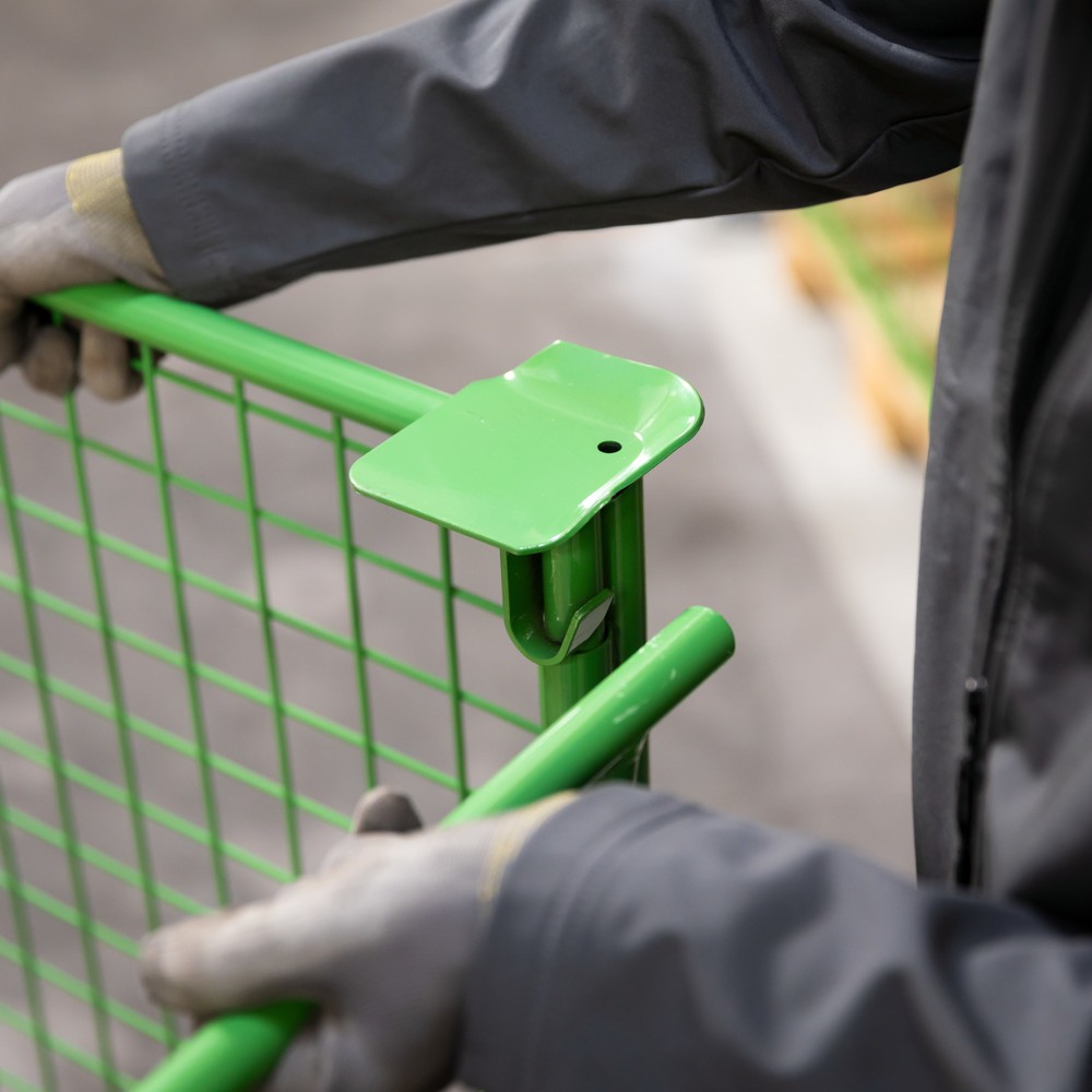 Imagem do produto n.º 2: Extensão para paletes BASIC com aba, malha 100 x 100 mm, AxLxP 1600 x 1200 x 800 mm, verde-claro