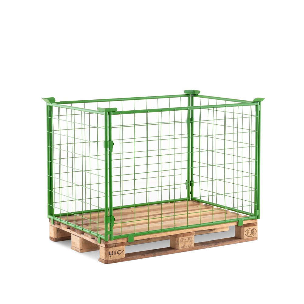 Imagem do produto: Aro de malha BASIC sem aba, malha 100 x 100 mm, AxLxP 600 x 1200 x 800 mm, verde-claro