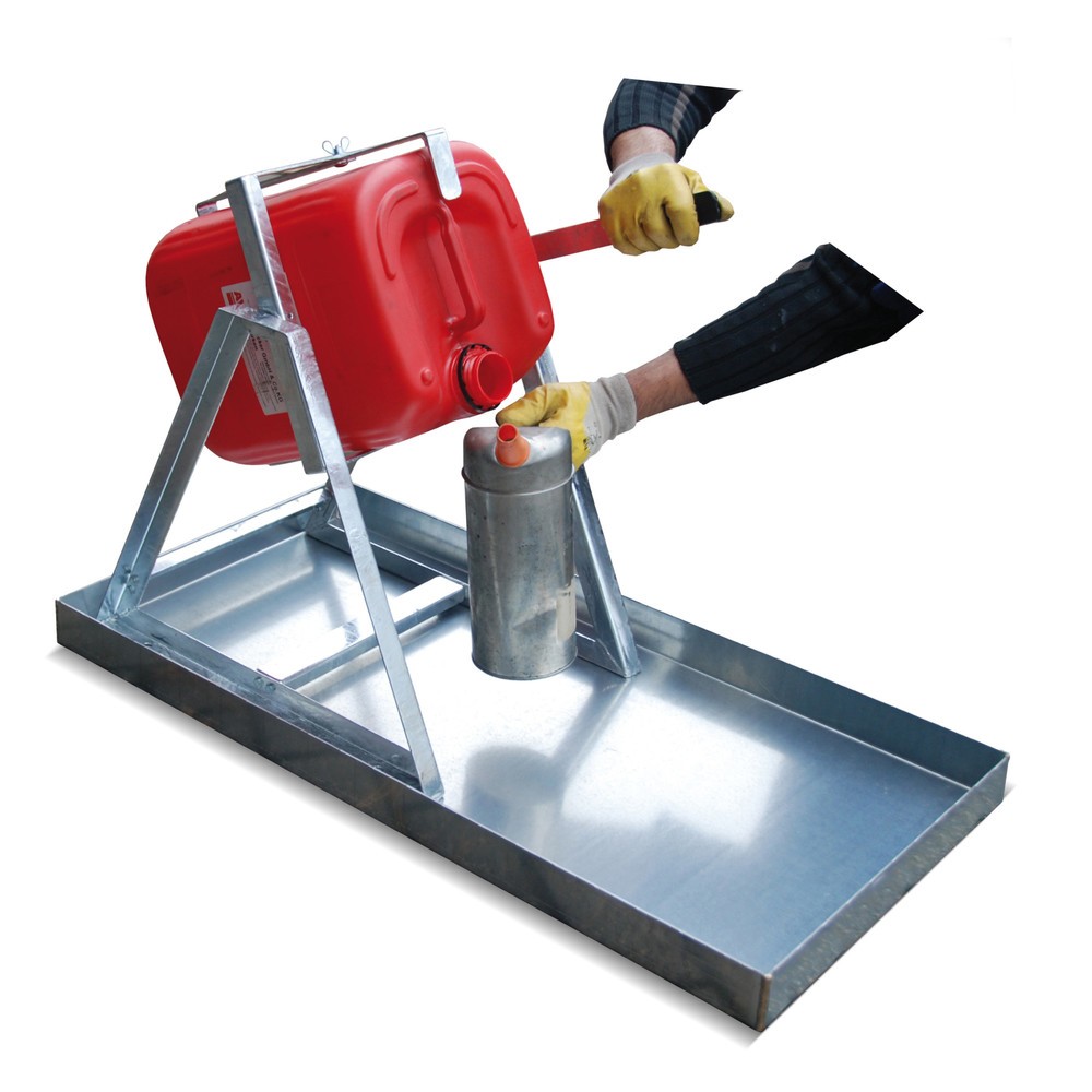 Imagem do produto: Bauer® cavalete de enchimento com haste de inclinação incluída, para recipientes de 20/25 litros, zincado