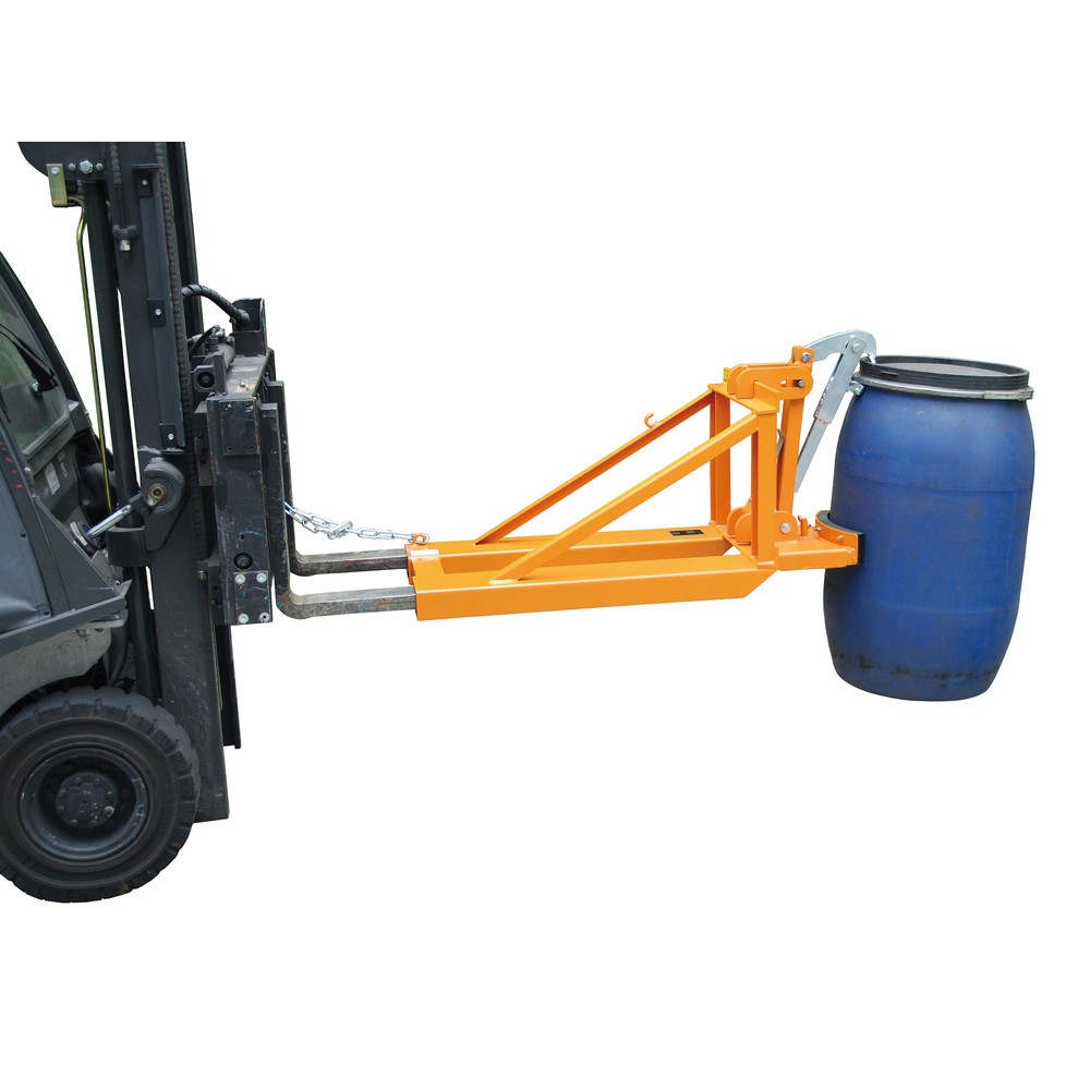 Imagem do produto: Bauer® pinça de bidões, bidões de plástico com tampa, TK 800 kg, RAL 2000 laranja-amarelado