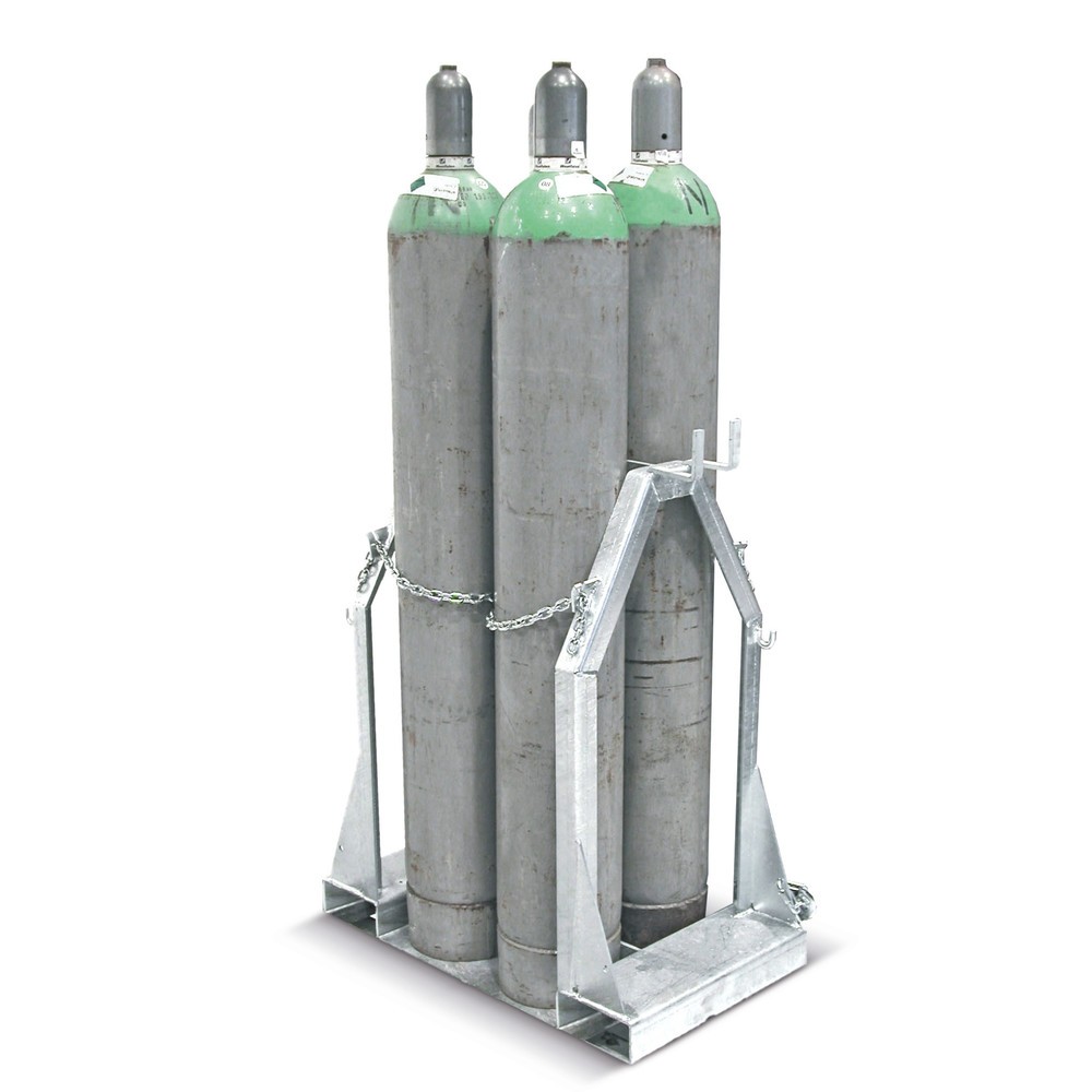 Imagem do produto: Bauer® palete de garrafas de gás com corrente de segurança, para 4 garrafas de gás com Ø 250 mm