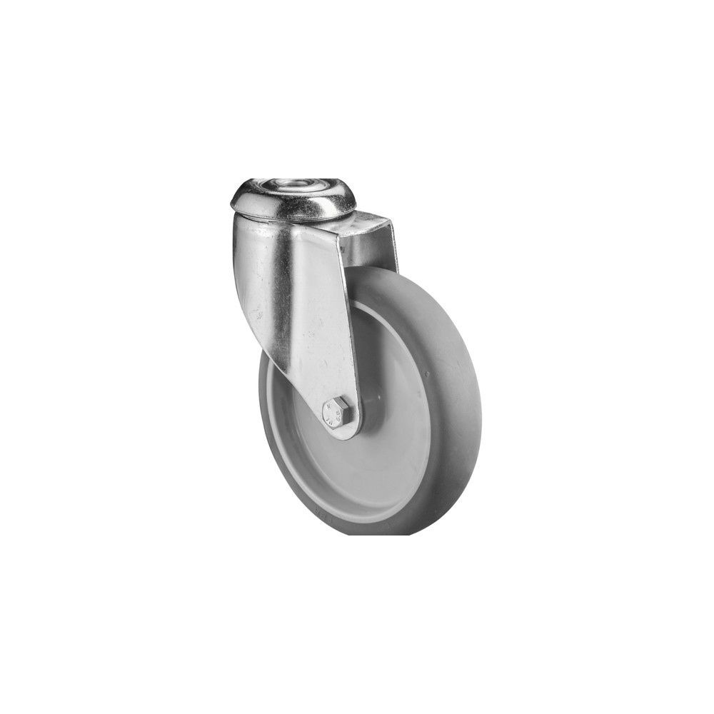 Imagem do produto: BS ROLLEN rodízio para aparelhos em TPE, roda-guia, versão reforçada, mancal, orifício de passagem, Ø x largura 125 x 31 mm, TK 100 kg