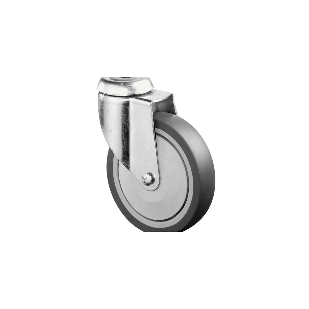Imagem do produto: BS ROLLEN rodízio para aparelhos em TPE, roda-guia, versão reforçada, rolamentos de esferas, orifício de passagem, Ø x largura 125 x 31 mm, TK 100 kg