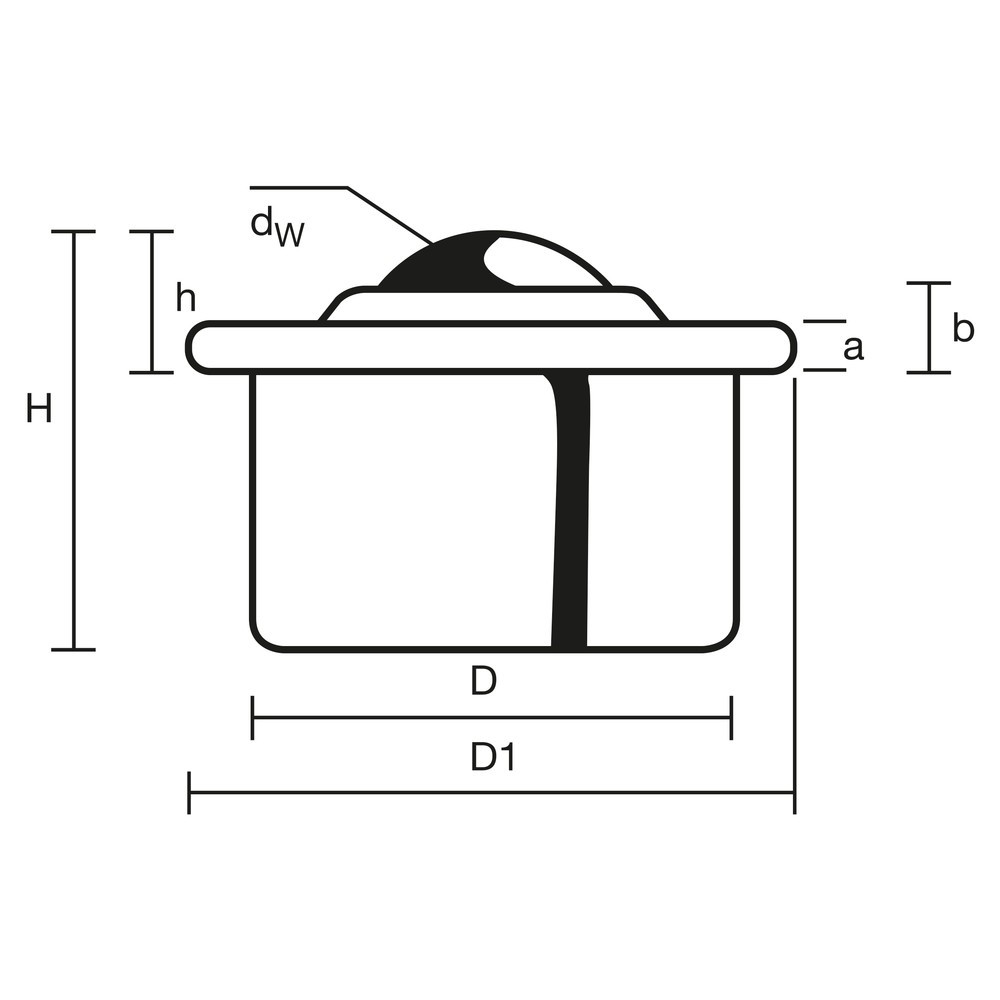 Imagem do produto n.º 2: BS ROLLEN rolo esférico, aço, Ø 15 mm, capacidade de carga 50 kg