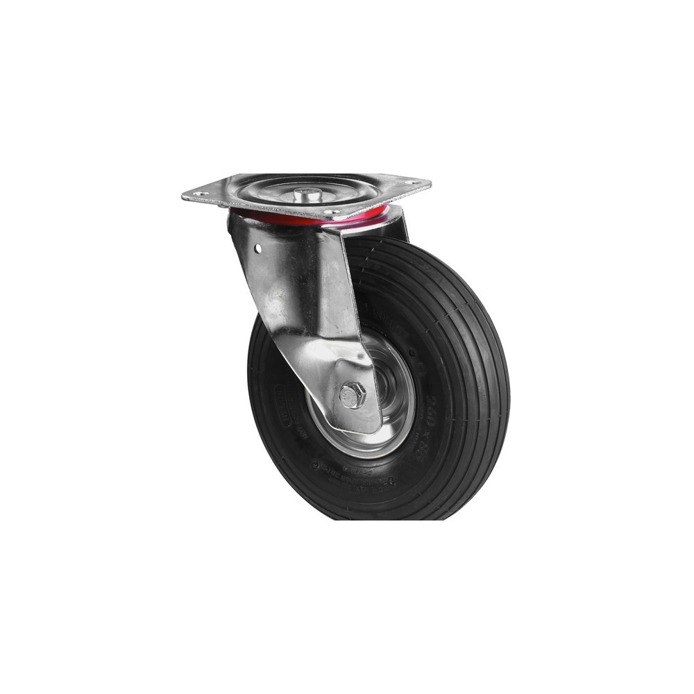 Imagem do produto: BS ROLLEN roda pneumática, roda-guia, perfil ranhurado, suporte para rolos, Ø x largura 200 x 50 mm, TK 75 kg