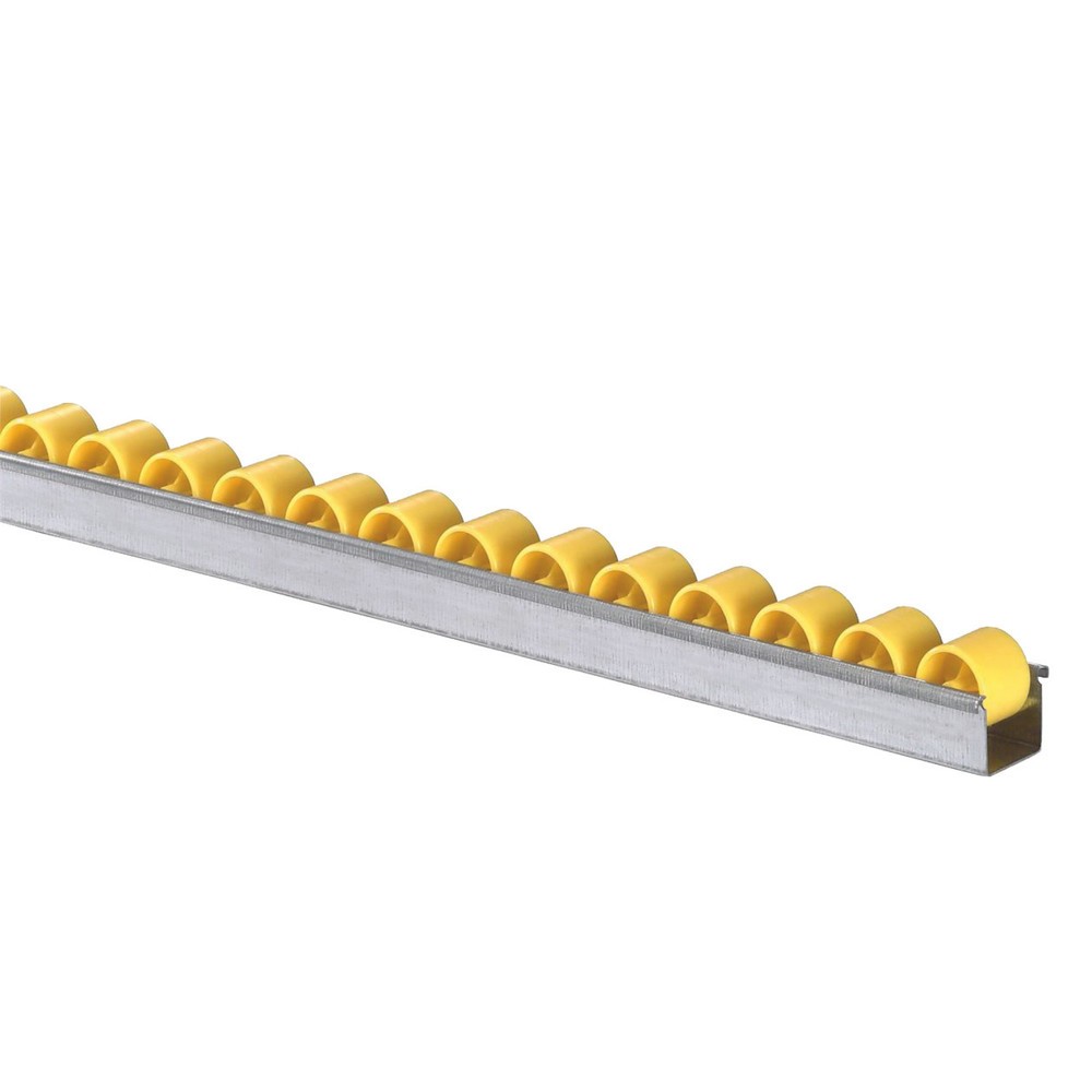 Imagem do produto: BS ROLLEN calha de roletes, roletes de plástico duráveis para cargas leves, capacidade de carga de 6 kg por rolo, divisão 100 mm