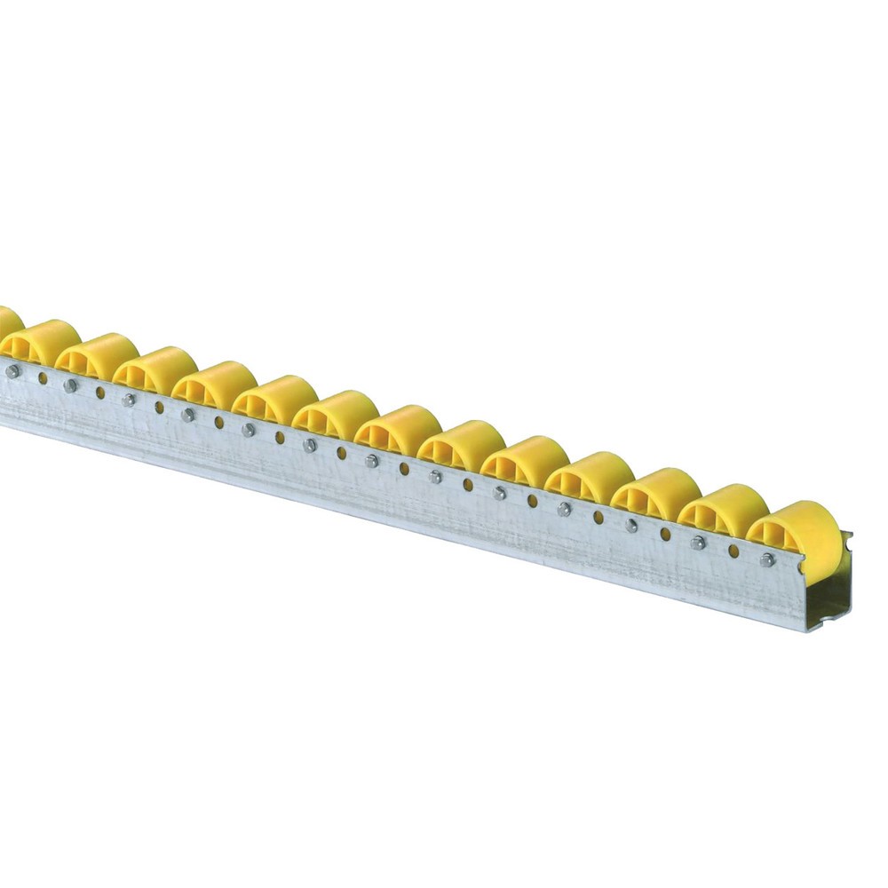 Imagem do produto: BS ROLLEN calha de roletes, roletes de plástico robustos para cargas médias, capacidade de carga de 12 kg por rolo, divisão 100 mm