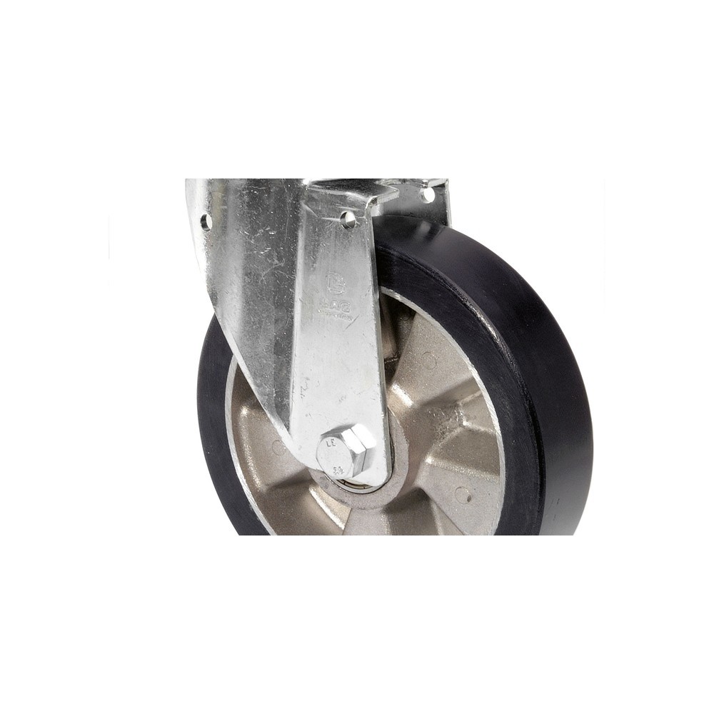 Imagem do produto: BS ROLLEN rodízio para cargas pesadas em poliuretano fundido, roda-guia, com rolamentos de esferas, placa, Ø x largura 160 x 50 mm, TK 500 kg
