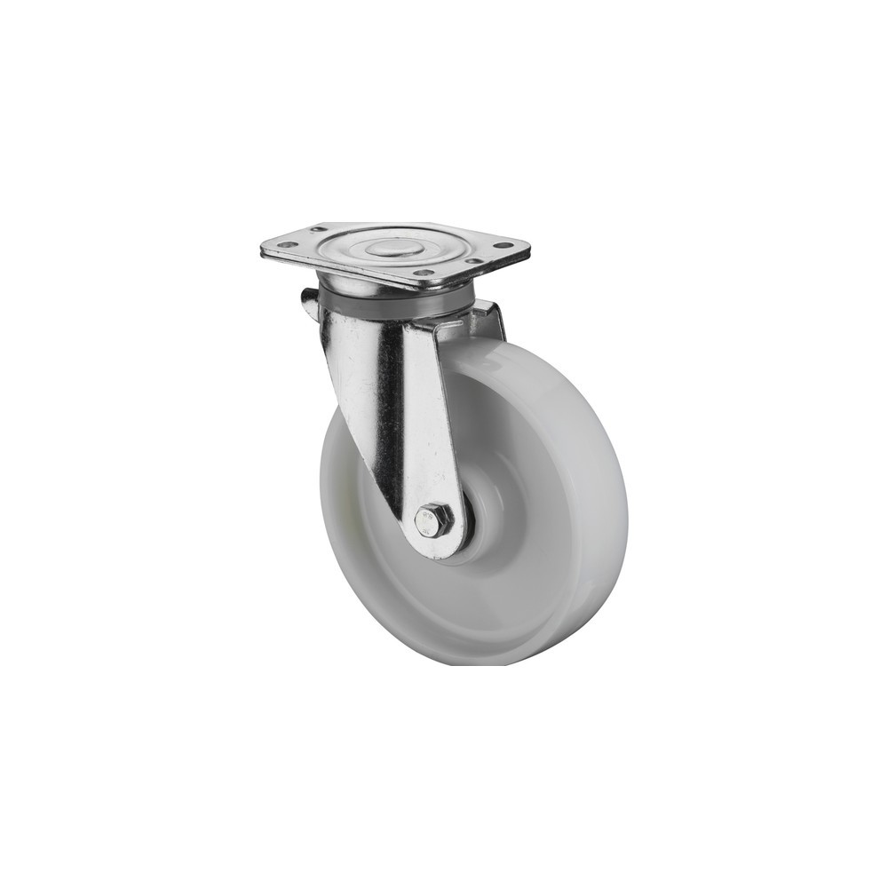 Imagem do produto: BS ROLLEN rodízio para cargas pesadas em plástico, roda-guia, com rolamentos de esferas, placa, Ø x largura 100 x 35 mm, capacidade de carga 500 kg
