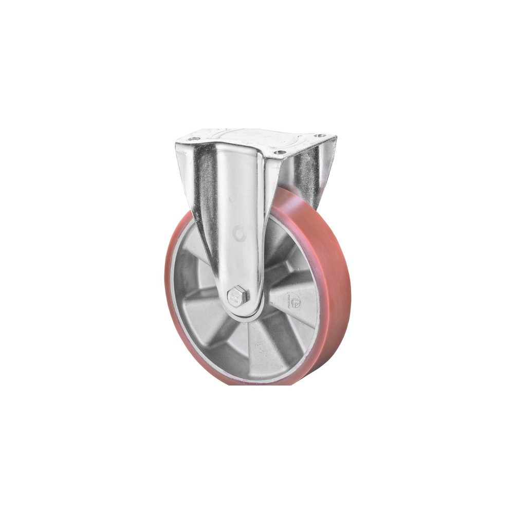 Imagem do produto: BS ROLLEN rodízio para cargas pesadas em poliuretano fundido Prothane®, rodízio, rolamentos de esferas, placa, Ø x largura 100 x 40 mm, capacidade de carga 280 kg