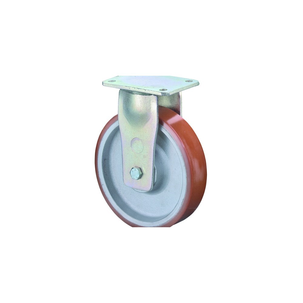 Imagem do produto: BS ROLLEN rodízio para cargas pesadas em poliuretano fundido Prothane®, rodízio, rolamentos de esferas, placa, Ø x largura 100 x 50 mm, capacidade de carga 400 kg
