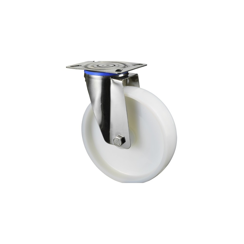 Imagem do produto: BS ROLLEN rolo de transporte em plástico, roda-guia, mancal, placa, Ø x largura 80 x 30 mm, capacidade de carga 100 kg