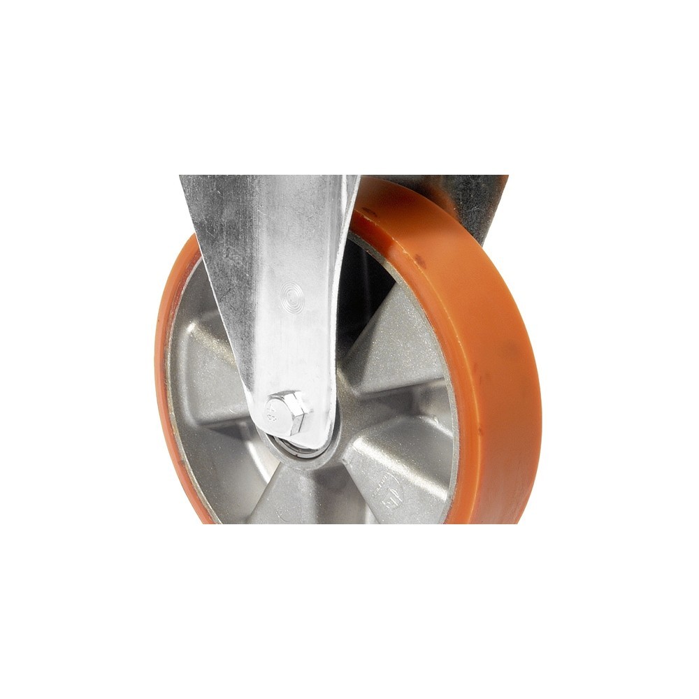Imagem do produto: BS ROLLEN rolo de transporte em poliuretano fundido Prothane®, rodízio, rolamentos de esferas, placa, Ø x largura 80 x 20 mm, TK 120 kg