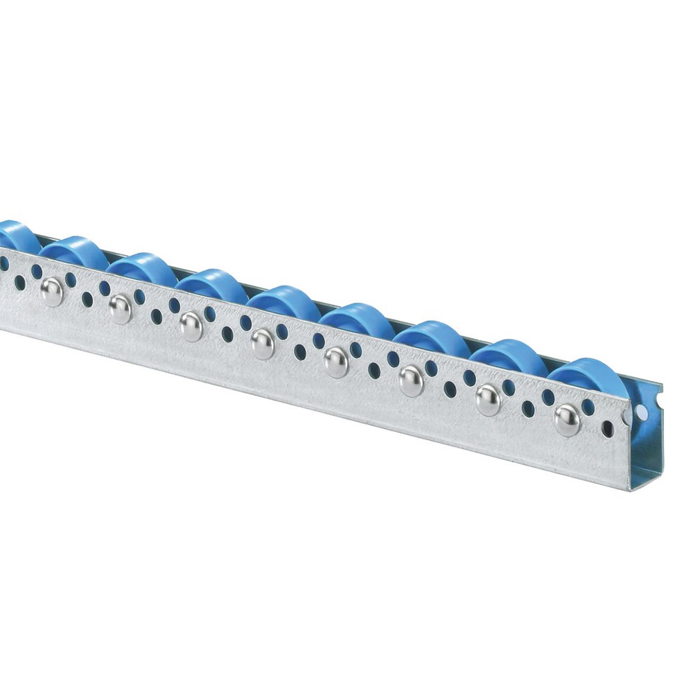 Imagem do produto: BS ROLLEN carril de rolos universal, rolos de plástico, aplicações versáteis para cargas médias, capacidade de carga de 10 kg por rolo, divisão 100 mm