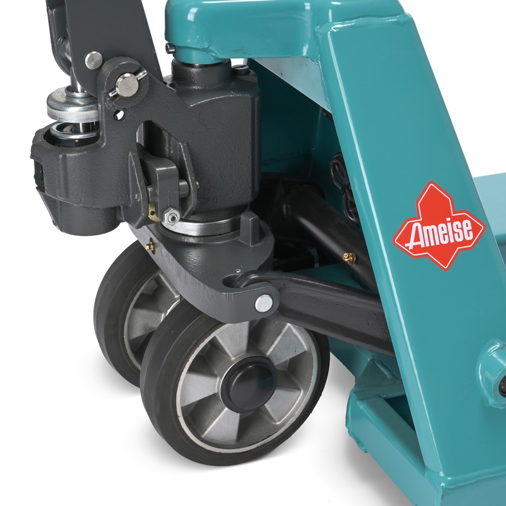 Imagem do produto n.º 8: Porta-paletes com balança Ameise® PTM 2.0 Scale com visor na cabeça do timão, capacidade de carga de 2000 kg, roletes simples.