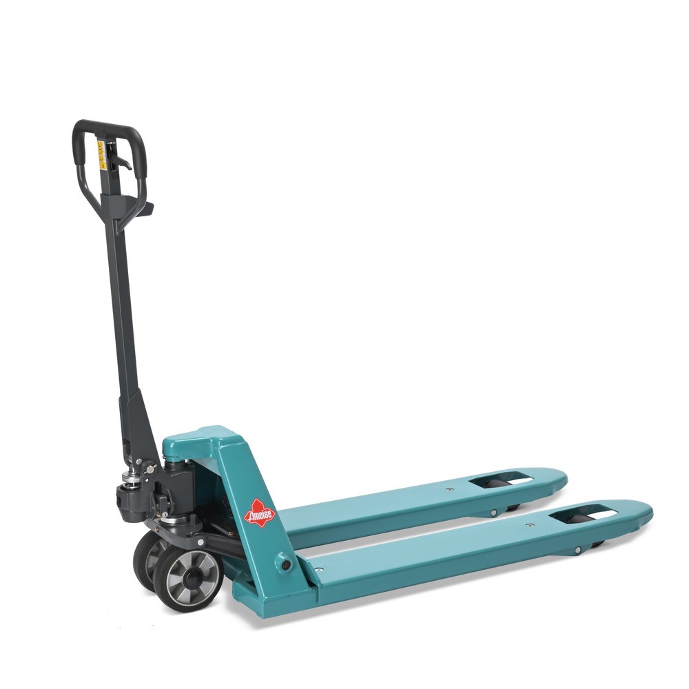 Imagem do produto: Porta-paletes com balança Ameise® PTM 2.0 Scale com visor na cabeça do timão, capacidade de carga de 2000 kg, roletes simples.