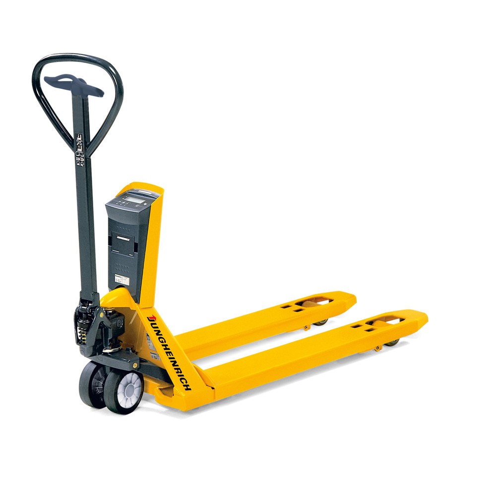 Imagem do produto: Jungheinrich porta-paletes com balança AMW 22p com visor conforto, capacidade de carga de 2200 kg, borracha maciça/poliuretano