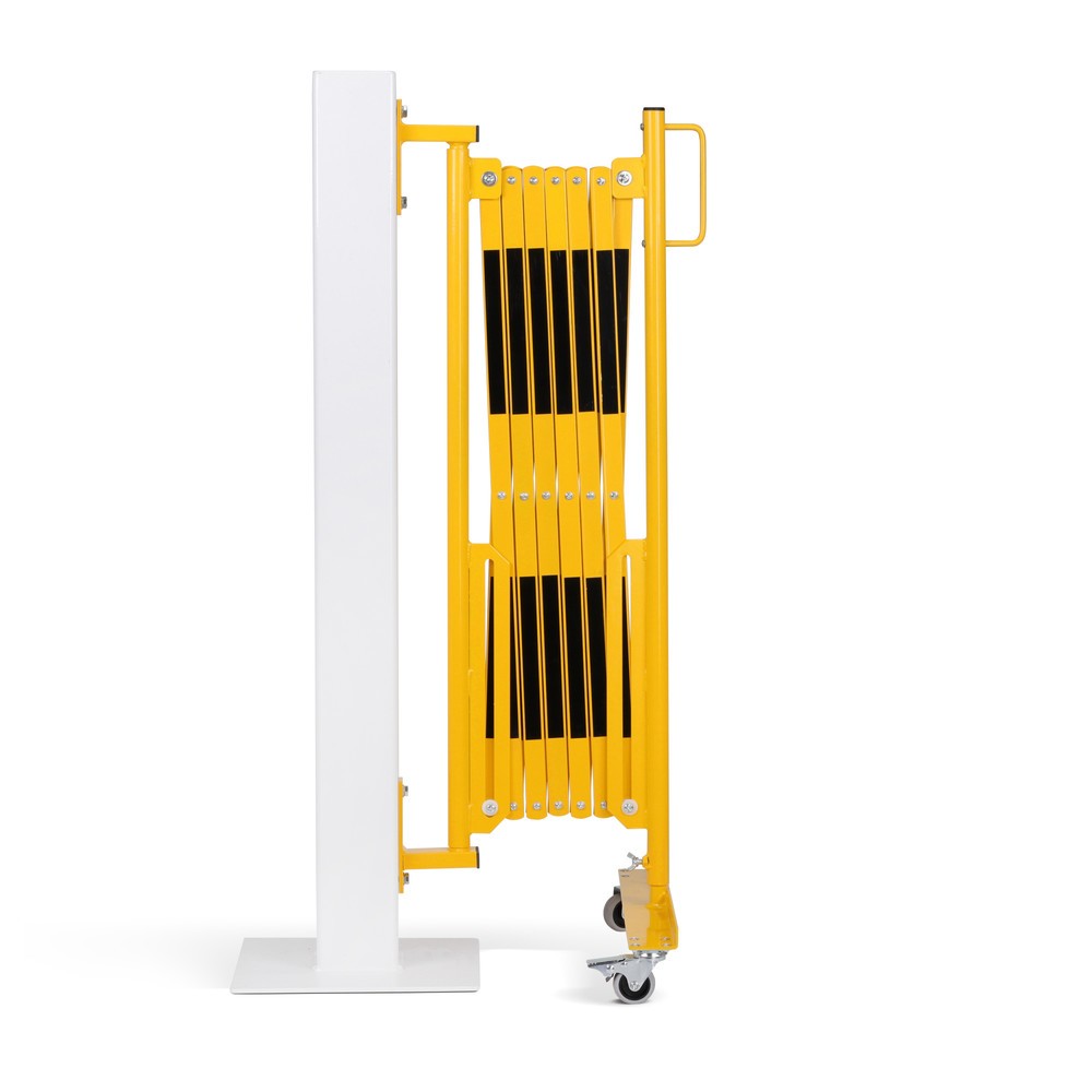 Imagem do produto: Dancop grade em tesoura, rodas de um lado, montagem na parede, largura 3600 mm, preto/amarelo