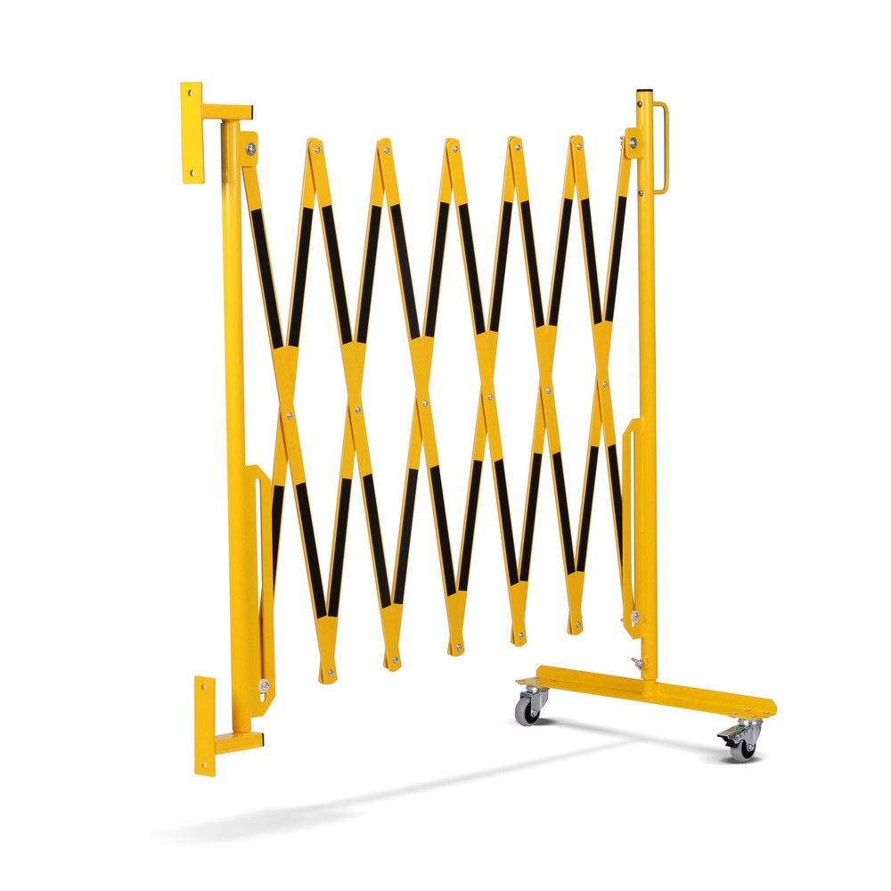 Imagem do produto n.º 8: Dancop grade em tesoura, rodas de um lado, montagem na parede, largura 3600 mm, preto/amarelo