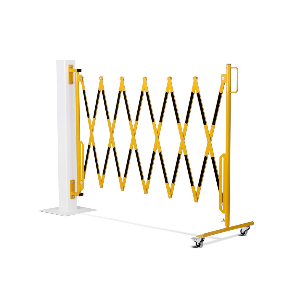 Imagem do produto n.º 10: Dancop grade em tesoura, rodas de um lado, montagem na parede, largura 3600 mm, preto/amarelo