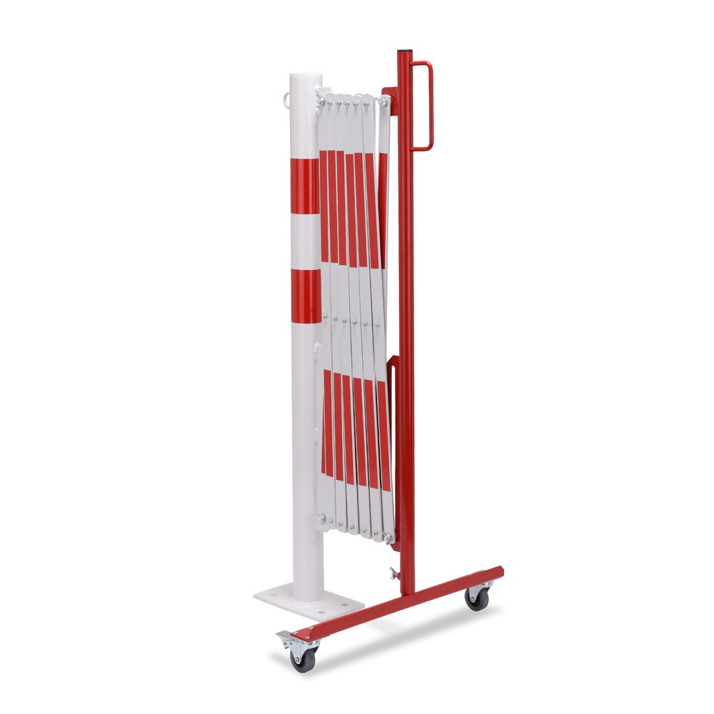Imagem do produto n.º 2: Dancop grade em tesoura com poste de sinalização, Ø 60 mm, largura 3600 mm, vermelho/branco