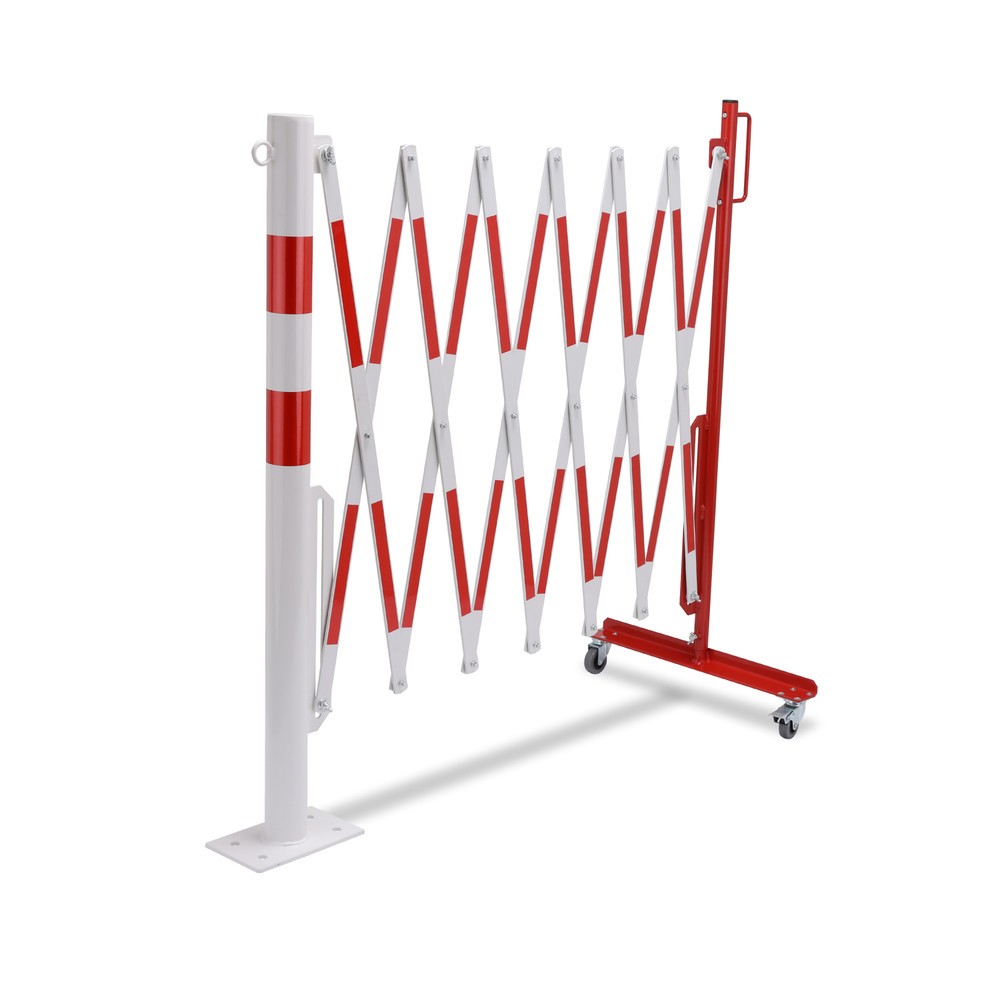 Imagem do produto n.º 8: Dancop grade em tesoura com poste de sinalização, Ø 60 mm, largura 3600 mm, vermelho/branco
