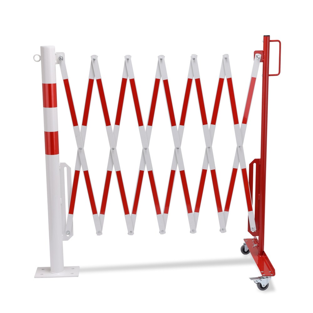 Imagem do produto n.º 10: Dancop grade em tesoura com poste de sinalização, Ø 60 mm, largura 3600 mm, vermelho/branco