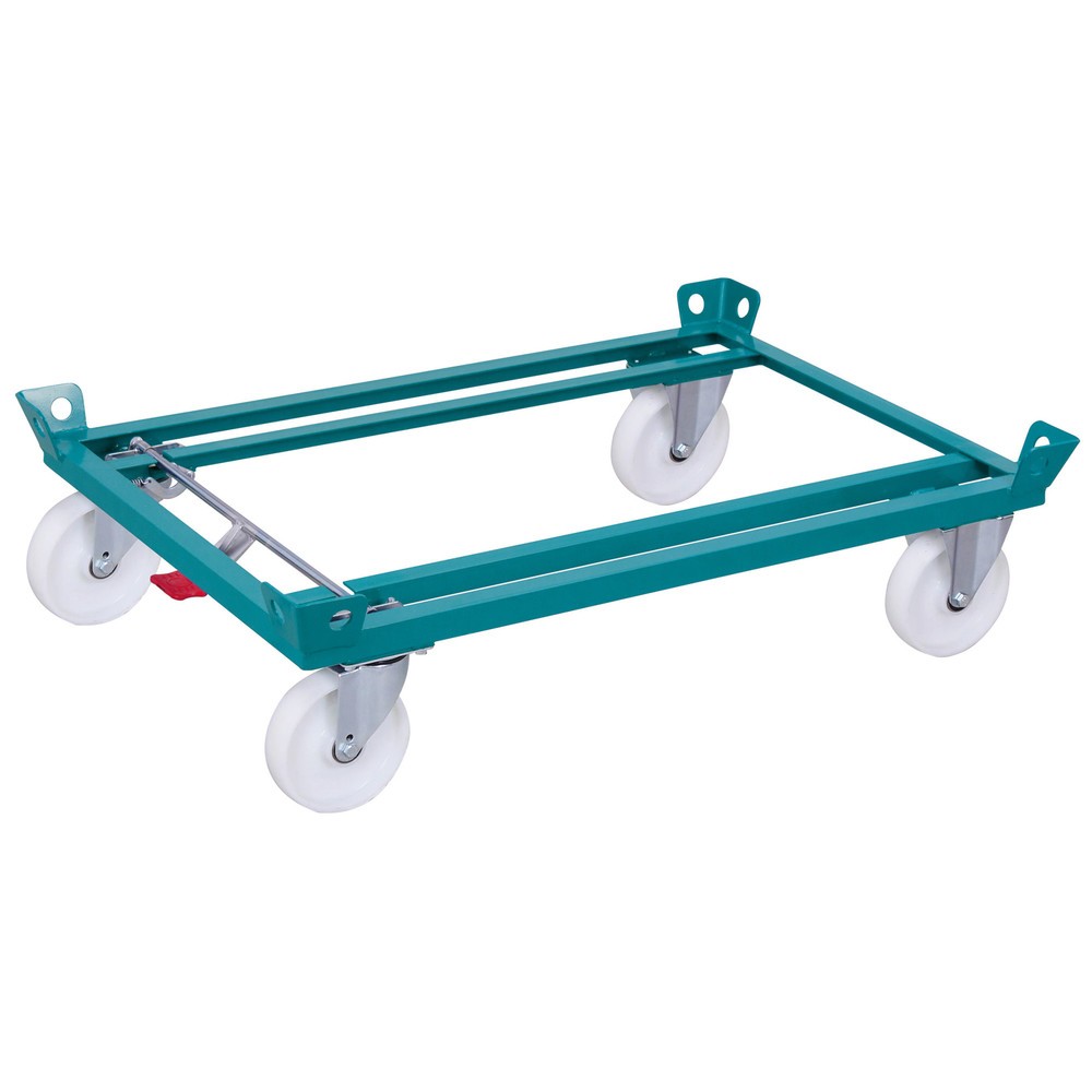 Imagem do produto: Chassis Ameise® com cantos de apoio, altura de carregamento 280 mm, pneus de poliamida, com travão central