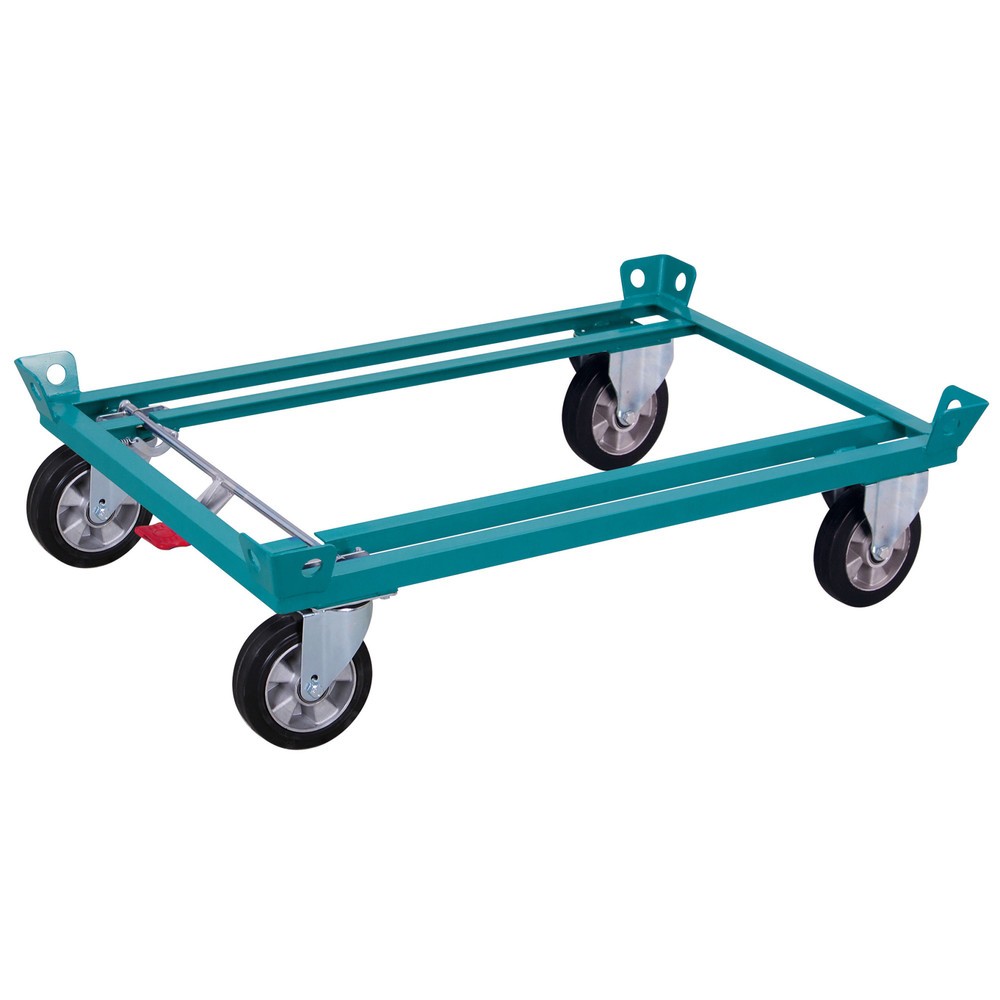 Imagem do produto: Chassis Ameise® com cantos de apoio, altura de carregamento 280 mm, pneus de borracha maciça elástica, com travão central