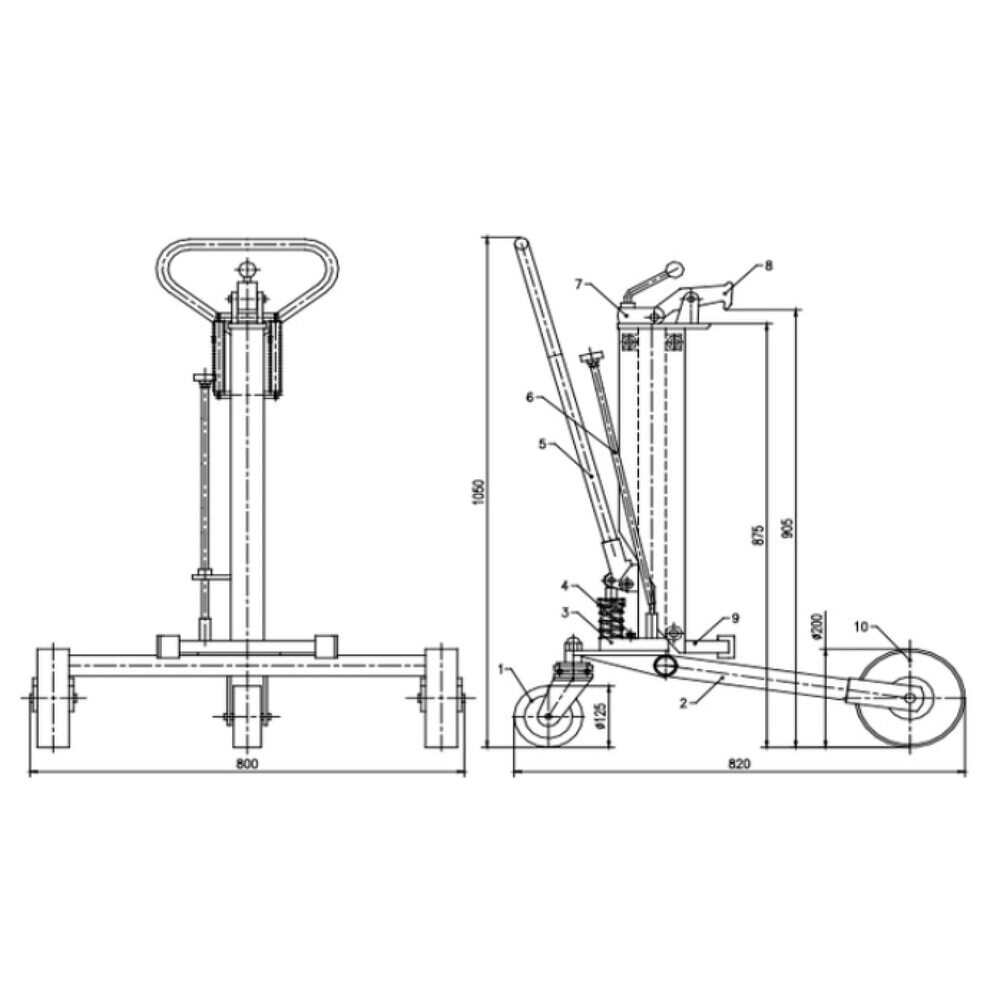 Imagem do produto n.º 3: Elevador de barris com elevação por timão, altura de elevação de 200 mm, capacidade de carga de 250 kg, rAL 3020 vermelho tráfego