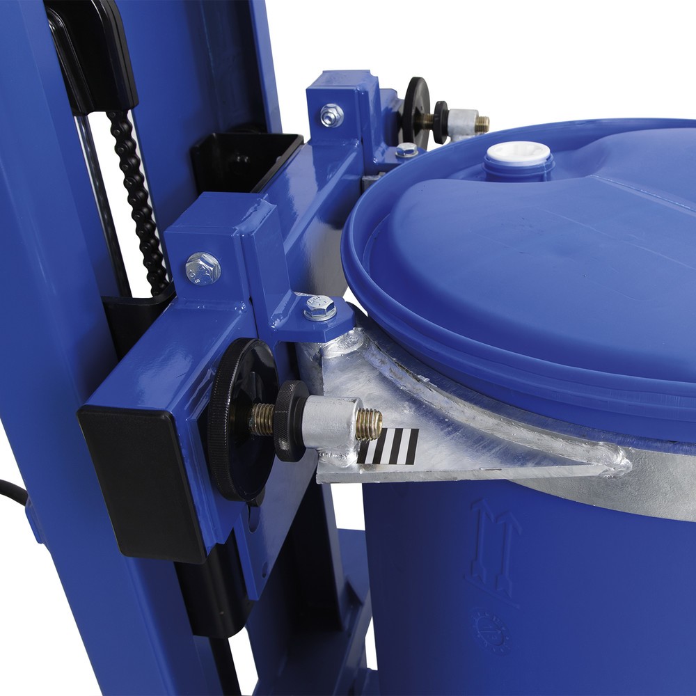 Imagem do produto n.º 3: Elevador de barris com grampo de barris, para barris de aço e PE, chassis estreito, altura de elevação 520 mm