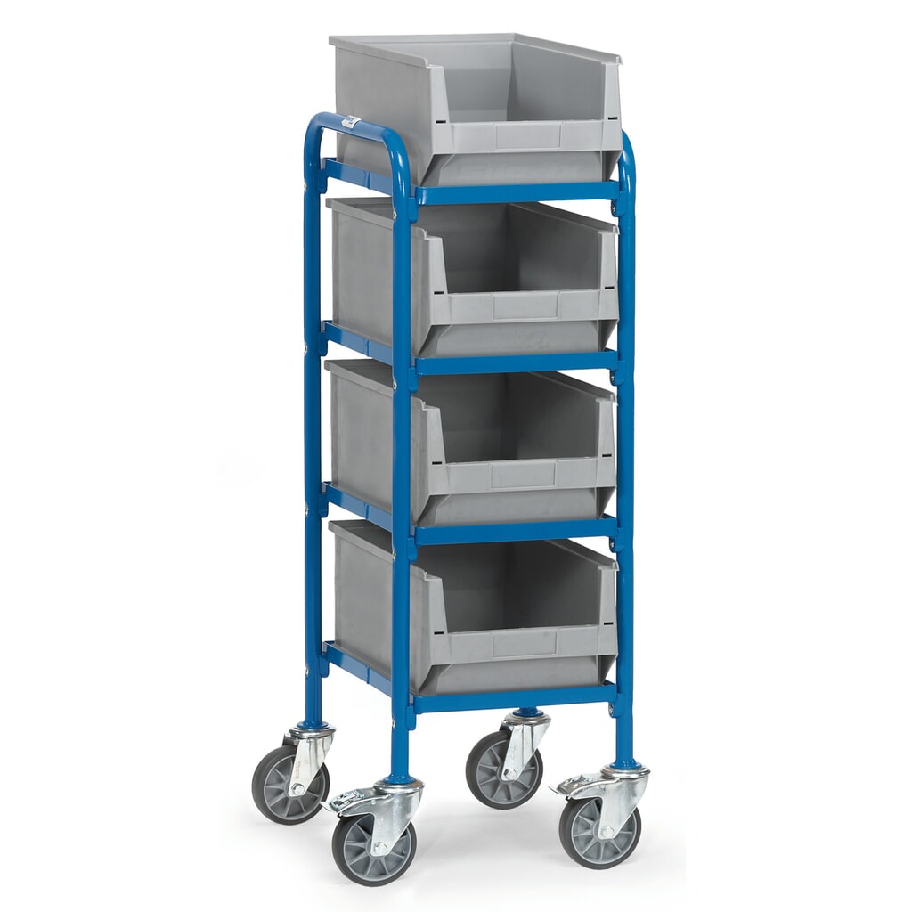 Imagem do produto: fetra® mesa auxiliar com rodas com caixas de poliestireno, superfície de carregamento traseira 320 x 470 mm