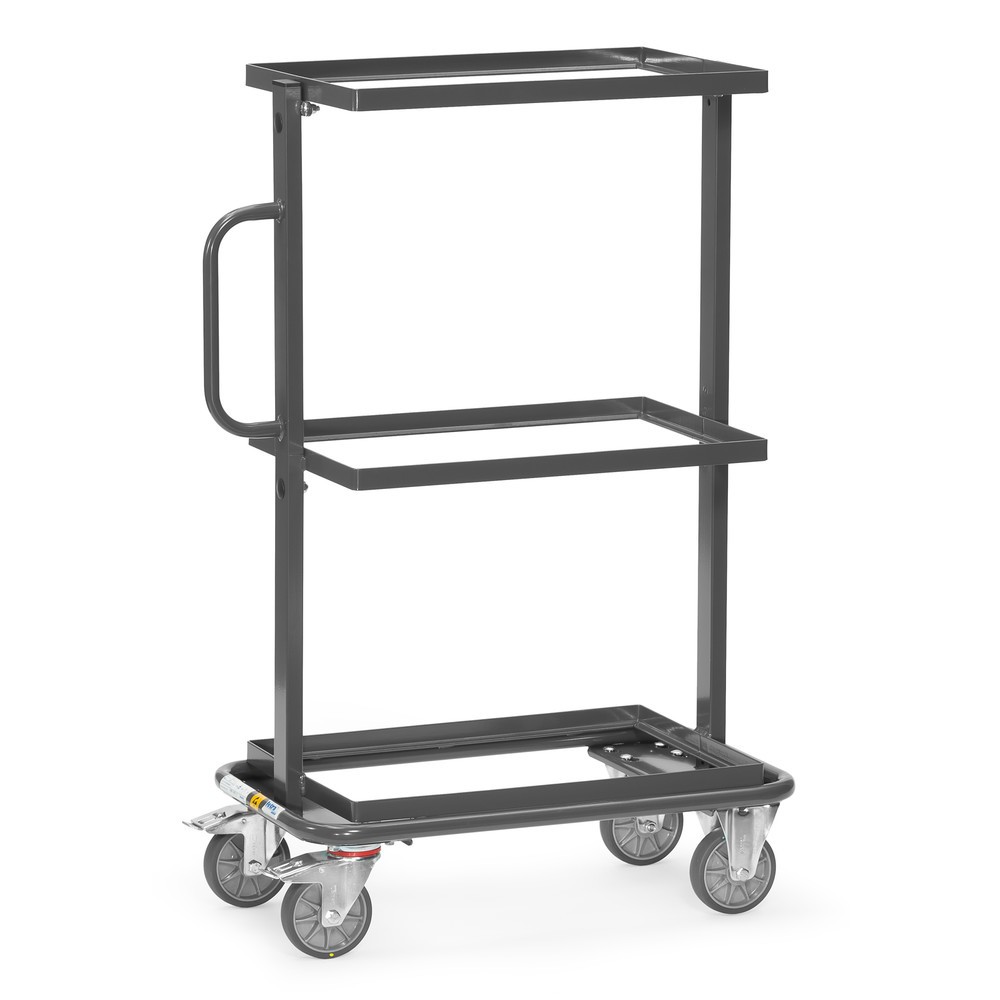 Imagem do produto: fetra® carro auxiliar ESD, capacidade de carga de 200 kg, 3 superfícies de carregamento 405 x 605 mm, sem bases
