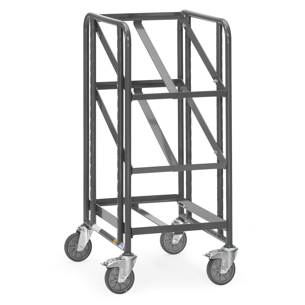 Imagem do produto: fetra® carro de pisos múltiplos para caixas Euro ESD, capacidade de carga de 250 kg, 3 superfícies de carregamento 410 x 610 mm, sem bases