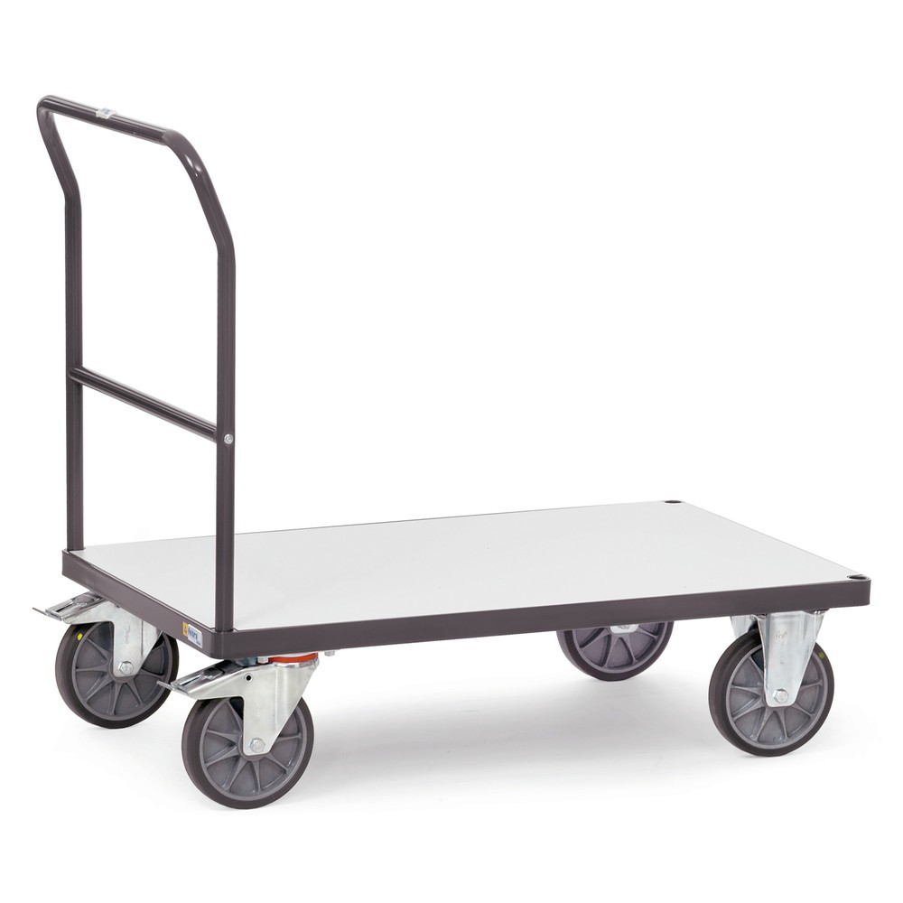 Imagem do produto: fetra® carro de plataforma ESD, com superfície de carregamento em madeira LxP 500 x 850 mm, capacidade de carga de 500 kg