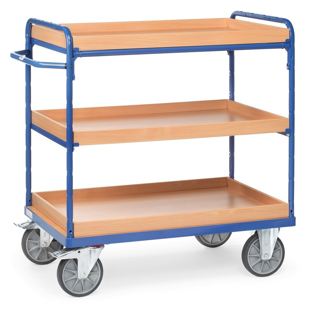 Imagem do produto: fetra® carros de pisos múltiplos com caixas interiores, 3 pisos de 850 x 500 mm cada, altura 1.111 mm