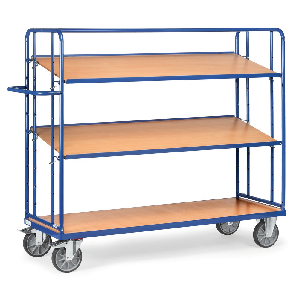 Imagem do produto: fetra® carro de pisos múltiplos para contentores euro, capacidade de carga de 500 kg, 3 pisos de 1250 x 610 mm