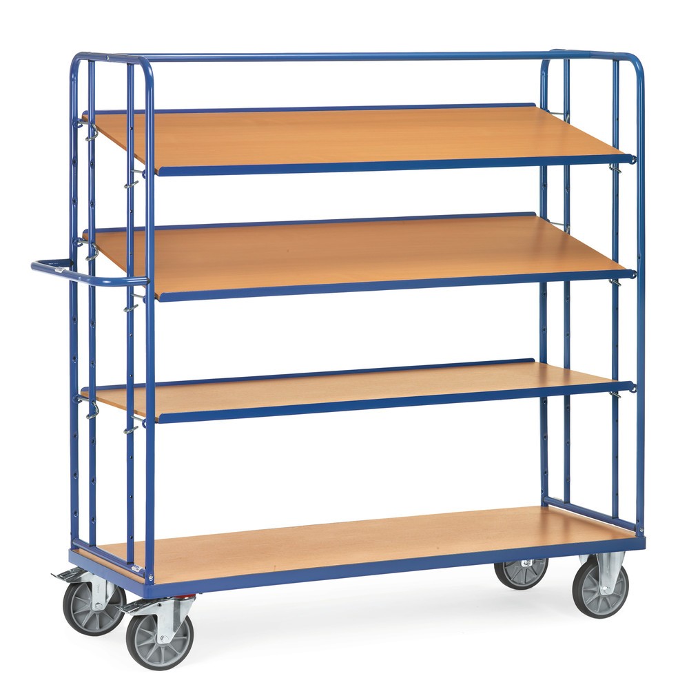 Imagem do produto n.º 3: fetra® carro de pisos múltiplos para contentores euro, capacidade de carga de 500 kg, 4 pisos de 1250 x 610 mm