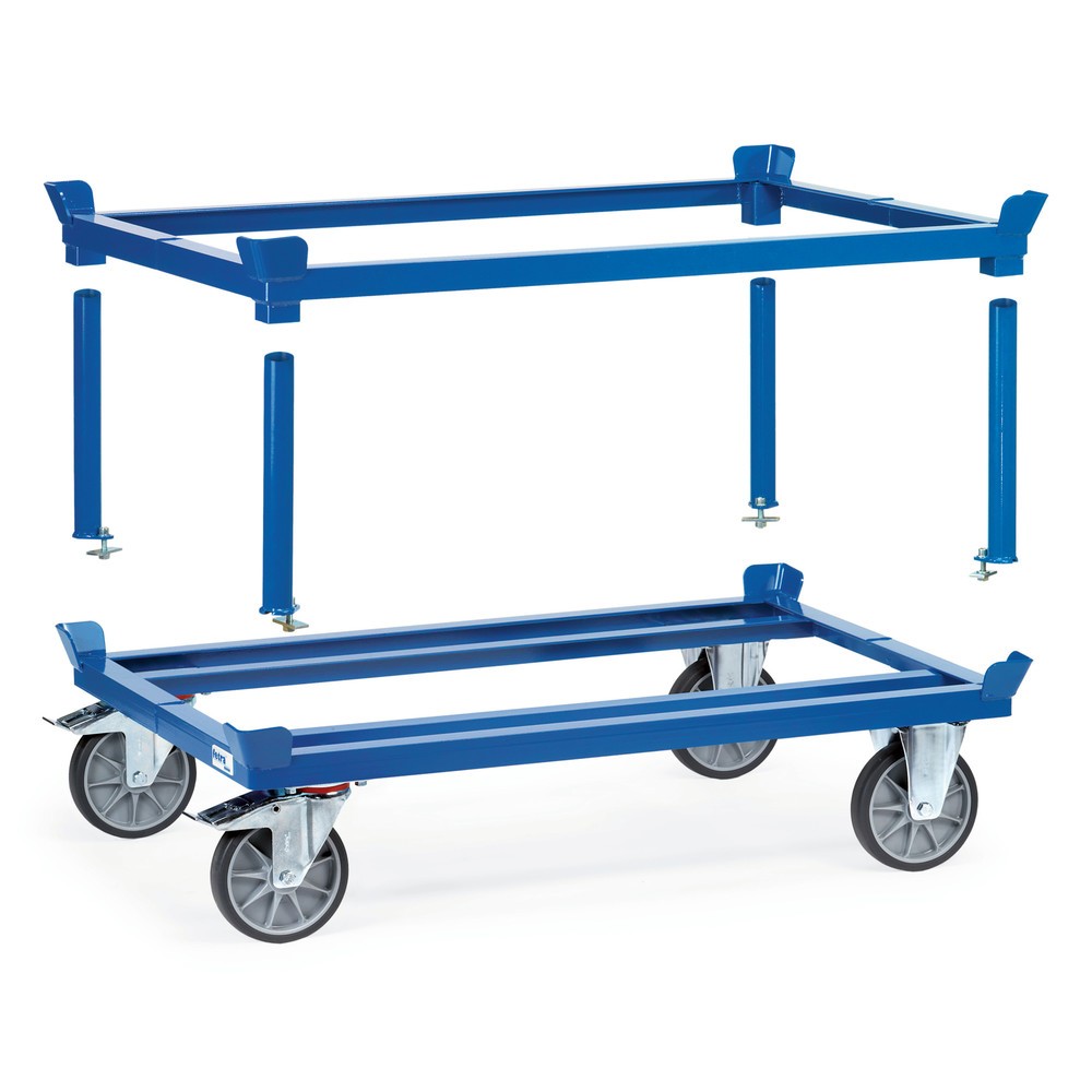 Imagem do produto n.º 3: fetra® chassis com cantos de retenção, capacidade de carga de 750 kg, para paletes 800 x 600 mm, pneus TPE
