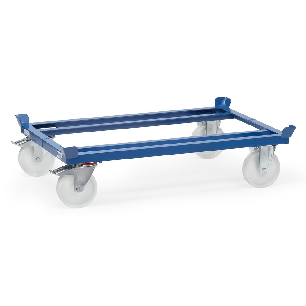 Imagem do produto: fetra® chassis com cantos de retenção, capacidade de carga de 1050 kg, para paletes 1200 x 800 mm, pneus de poliamida