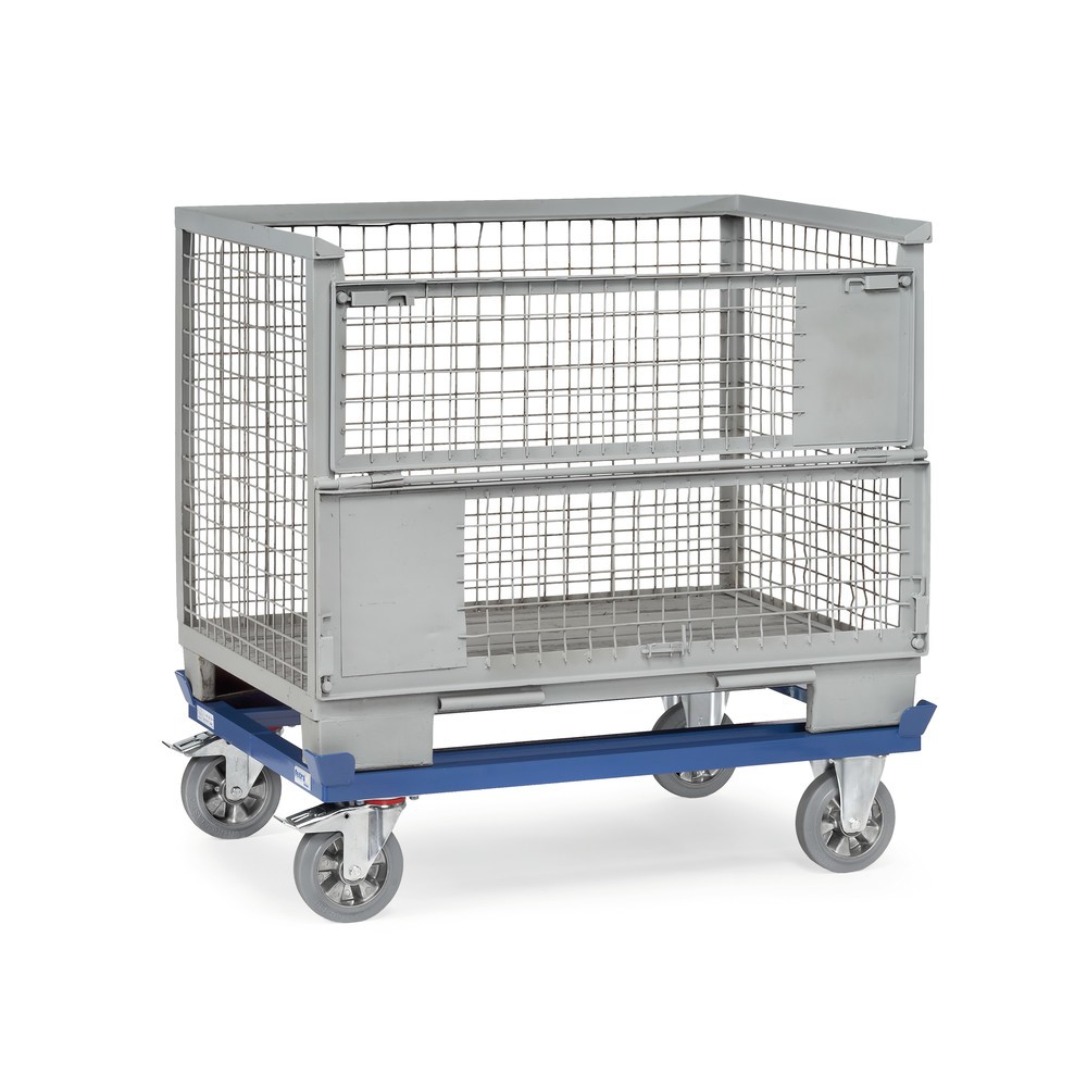 Imagem do produto n.º 3: fetra® chassis com cantos de retenção, capacidade de carga de 1200 kg, para paletes 1000 x 800 mm, pneus de borracha maciça elástica