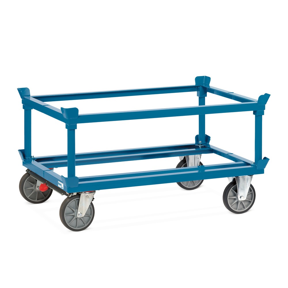 Imagem do produto n.º 3: fetra® chassis com cantos de apoio, capacidade de carga de 750 kg, para paletes 1200 x 800 mm, pneus TPE, com travão central